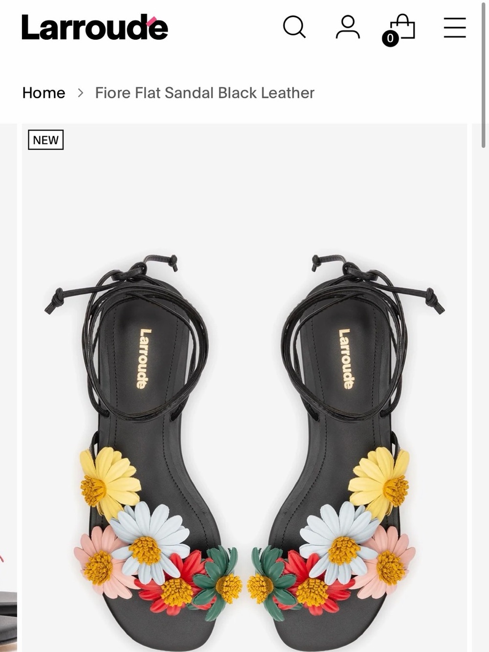 Larroude Flower Sandals